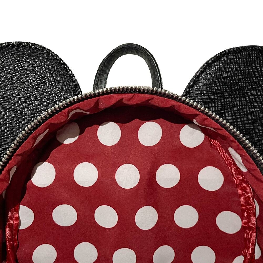 NWT Loungefly‎ Disney Minnie Mouse Bow & Ears Mini Backpack - Picture 5 of 6